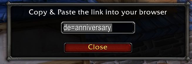 Addon popup showing copy link text